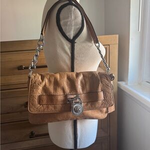 Michael Kors Tan Quilted Shoulder Bag
